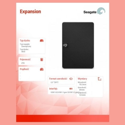 Seagate External hard drive Expansion 2TB 2,5 STKM2000400 black