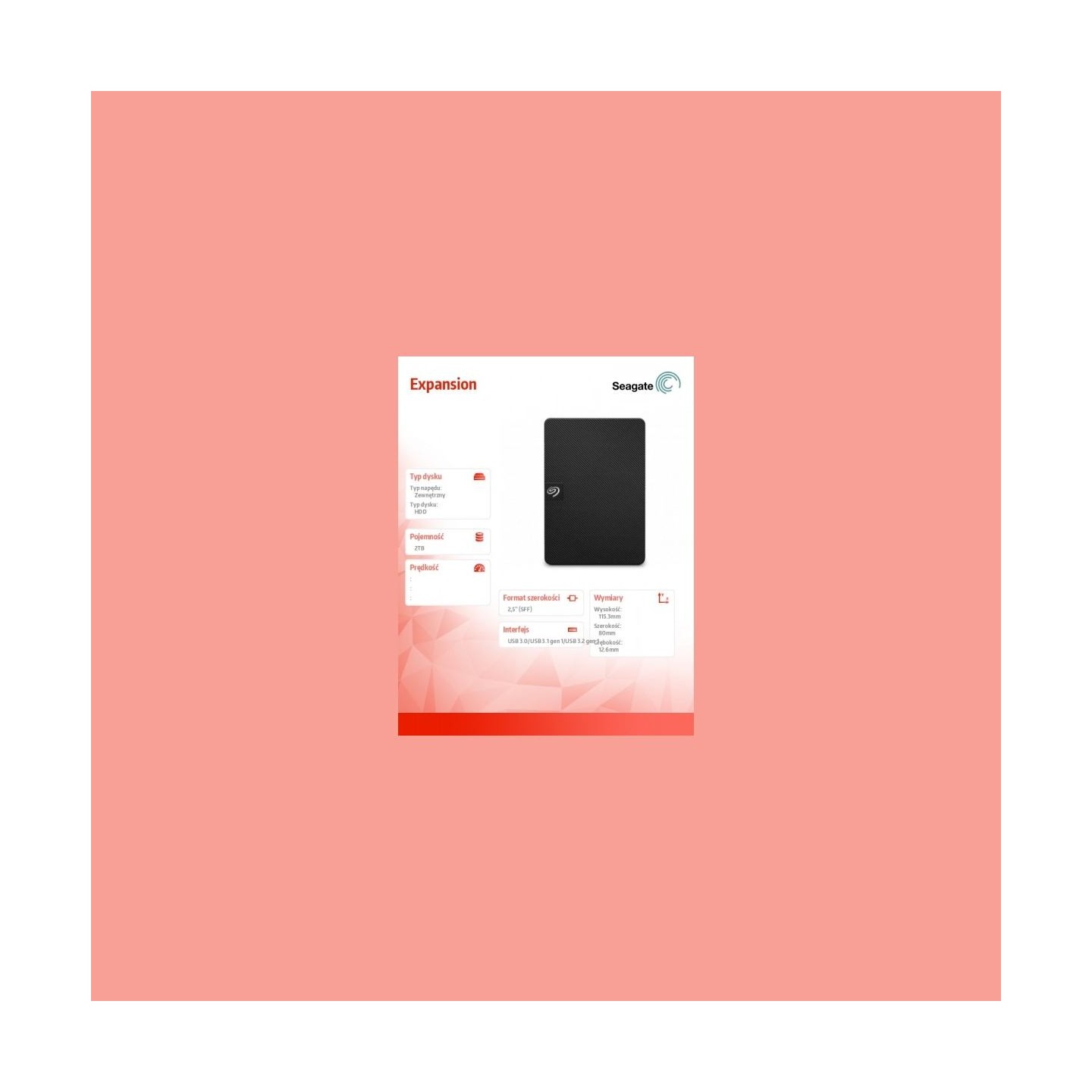 Seagate External hard drive Expansion 2TB 2,5 STKM2000400 black