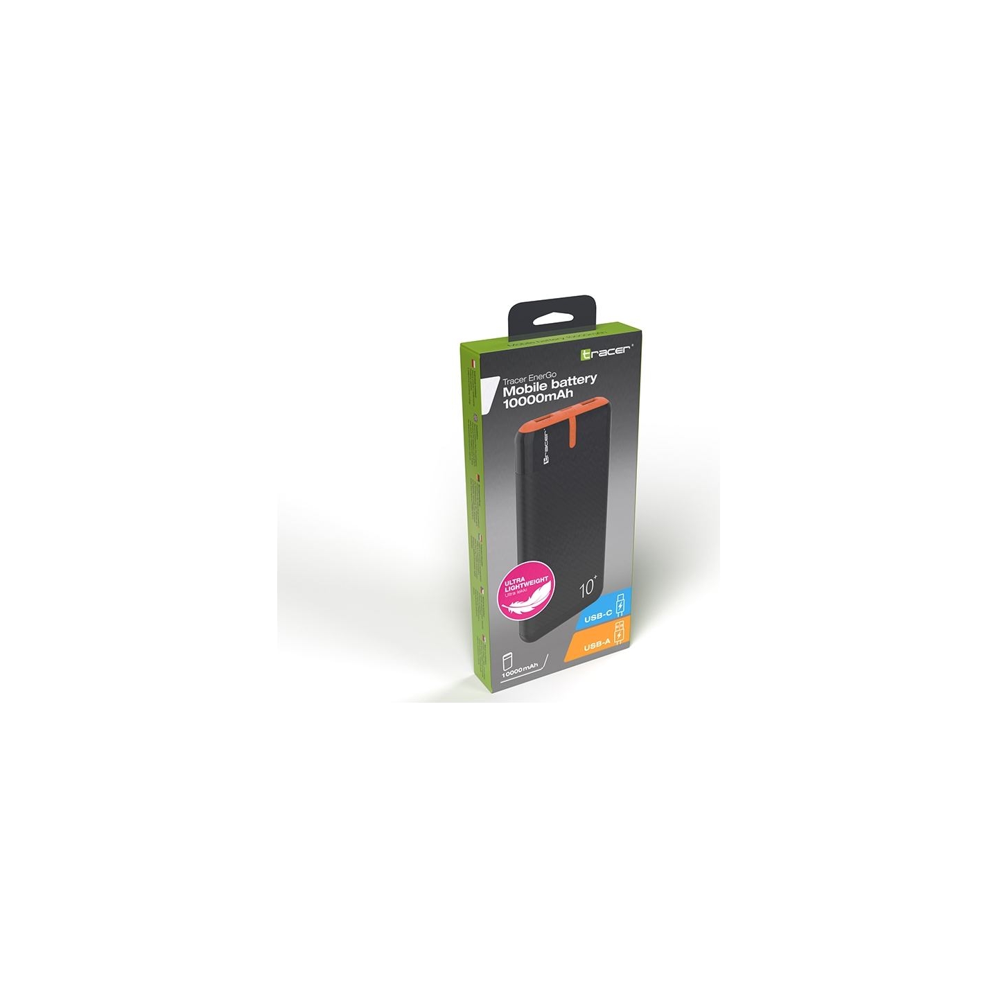 Tracer 47513 EnerGo 10000mAh Power Bank black/orange