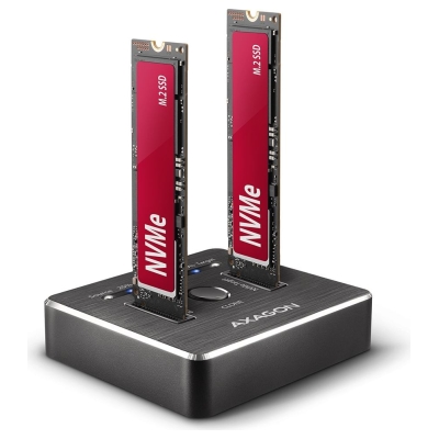 Axagon ADSA-M2C DUAL NVMe CLONE MASTER DOCK SuperSpeed USB-C 10 Gbps docking station
