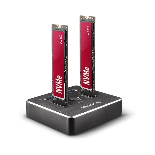 Axagon Docking Station ADSA-M2C, USB-C 3.2 Gen 2 - 2x M.2 NVMe SSD CLONE MASTER