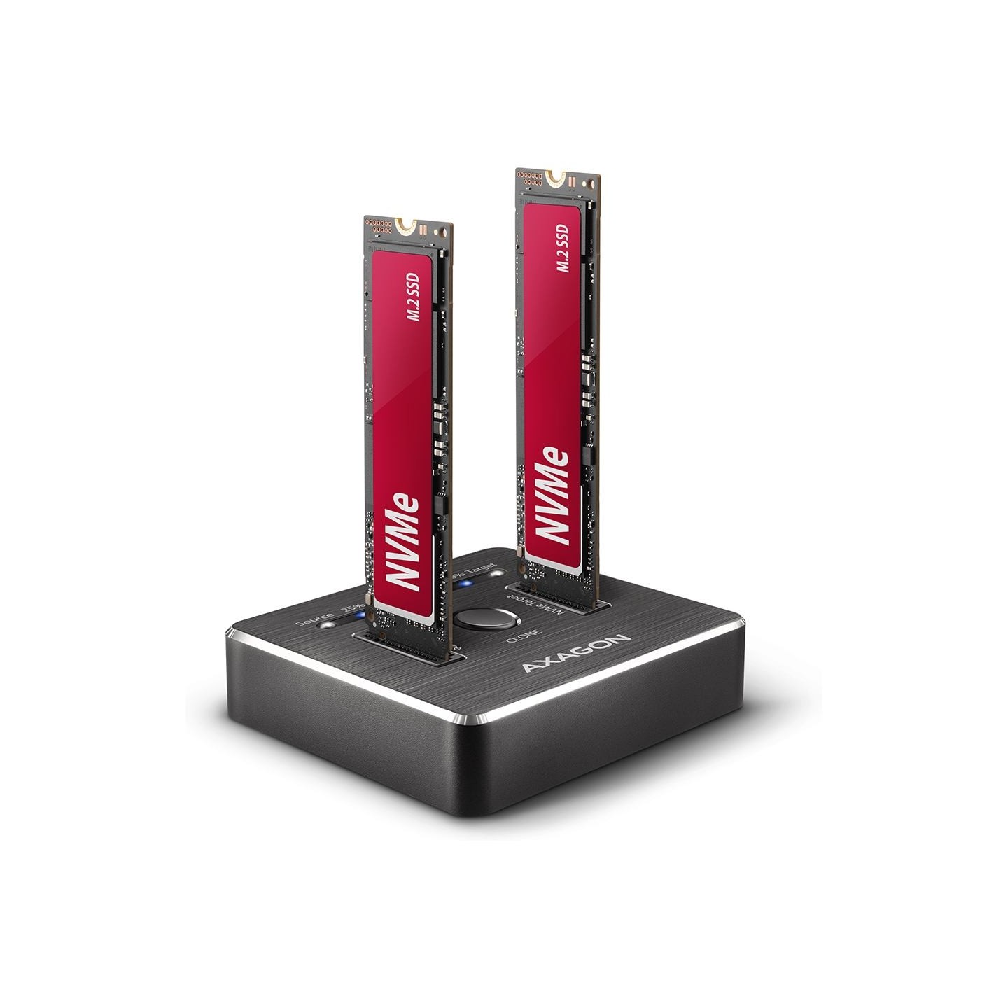 Axagon ADSA-M2C DUAL NVMe CLONE MASTER DOCK SuperSpeed USB-C 10 Gbps docking station