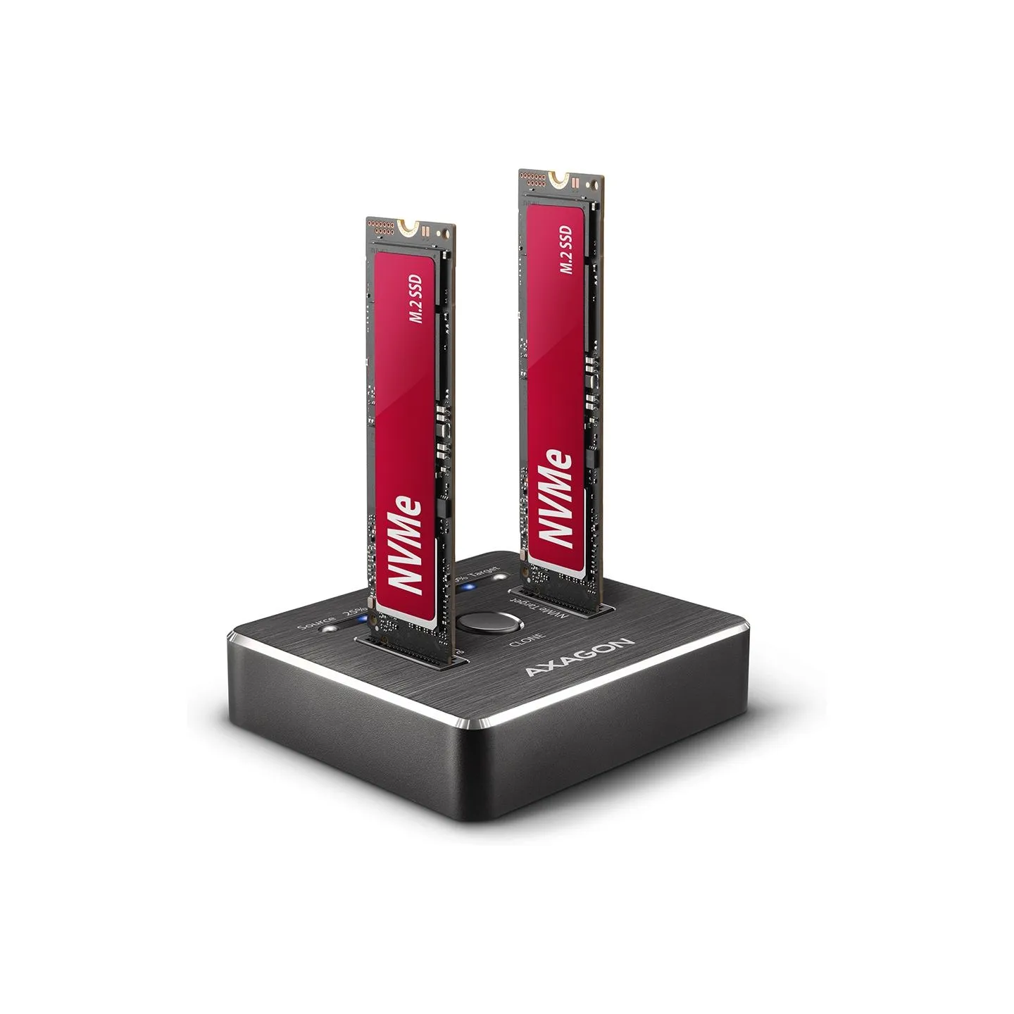 Axagon ADSA-M2C DUAL NVMe CLONE MASTER DOCK SuperSpeed USB-C 10 Gbps docking station
