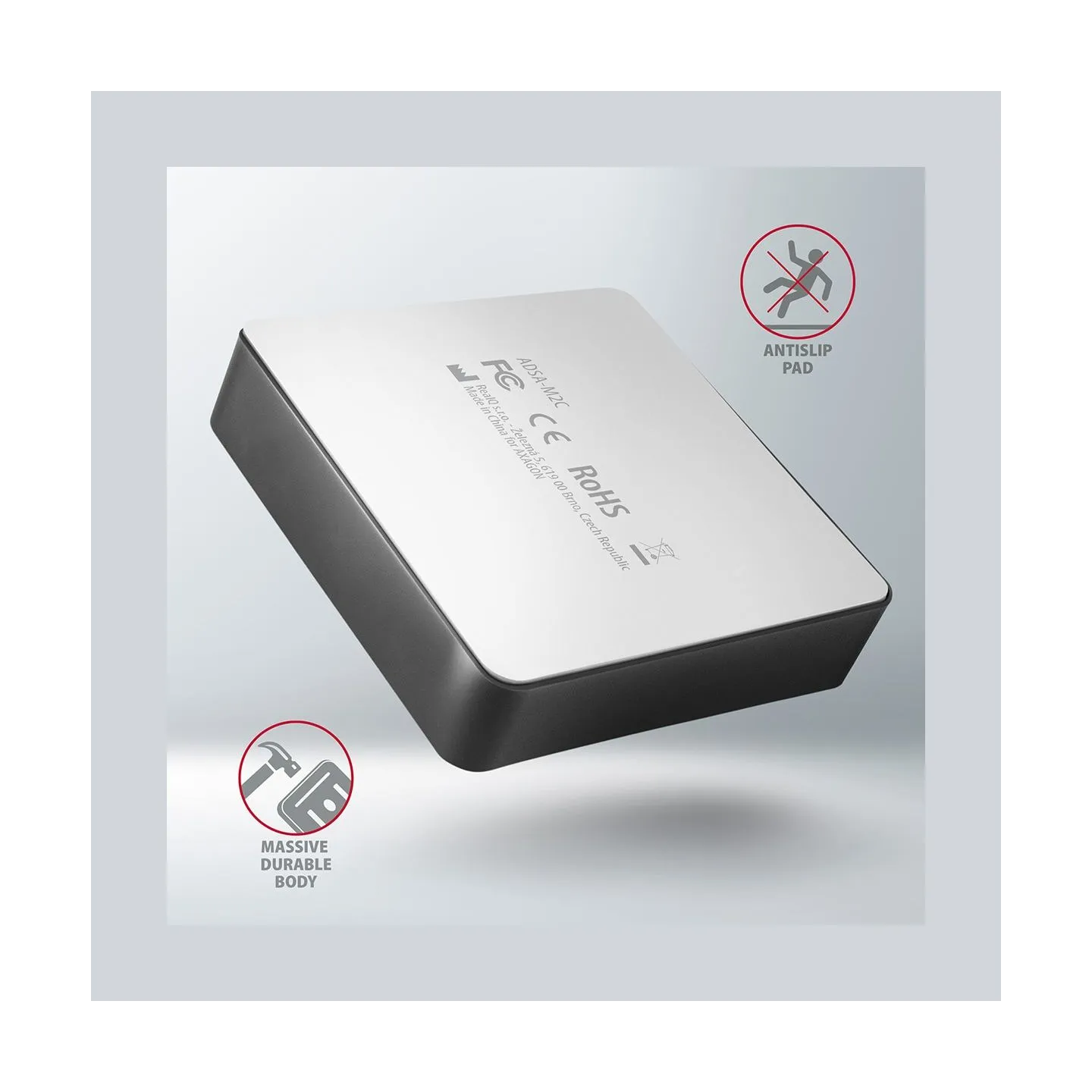 Axagon ADSA-M2C DUAL NVMe CLONE MASTER DOCK SuperSpeed USB-C 10 Gbps docking station