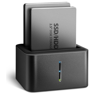 Axagon ADSA-D25 USB 3.2 Gen 1 - 2x SATA 6G 2.5" SSD/HDD CLONE DUAL MINI dock