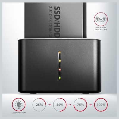 Axagon ADSA-D25, USB 3. 2 Gen 1 2xSata 6G 2.5in