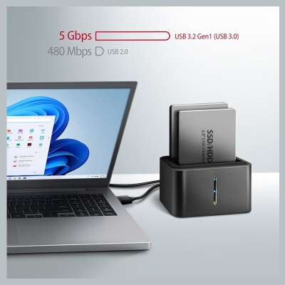 Axagon ADSA-D25, USB 3. 2 Gen 1 2xSata 6G 2.5in