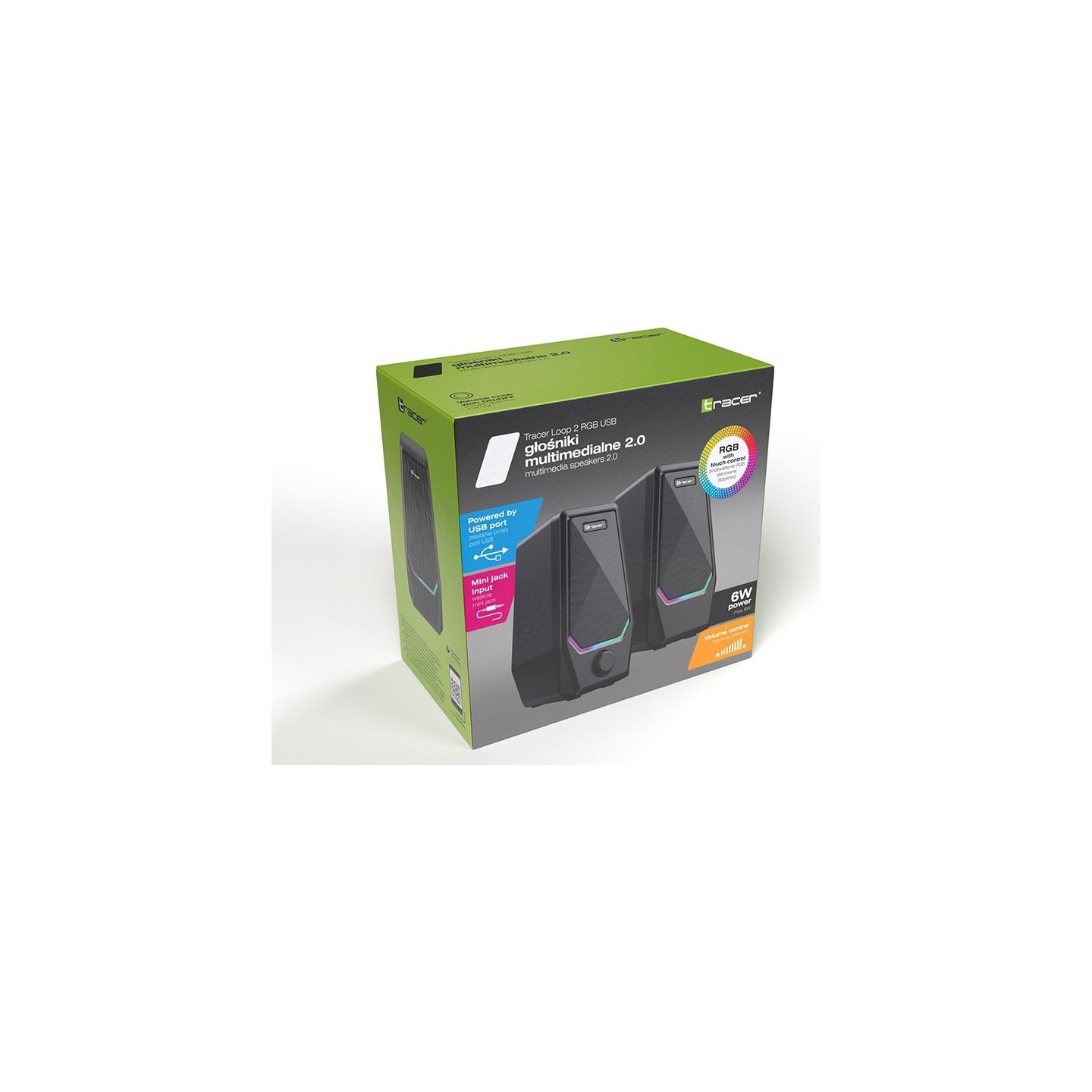Tracer 47764 Loop 2 RGB USB Multimedia Speakers 2.0