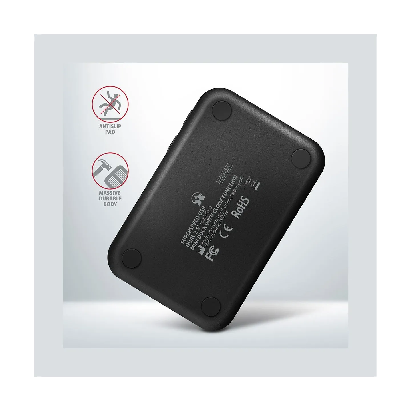 Axagon ADSA-D25, USB 3. 2 Gen 1 2xSata 6G 2.5in