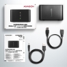 Axagon ADSA-D25 USB 3.2 Gen 1 - 2x SATA 6G 2.5" SSD/HDD CLONE DUAL MINI dock