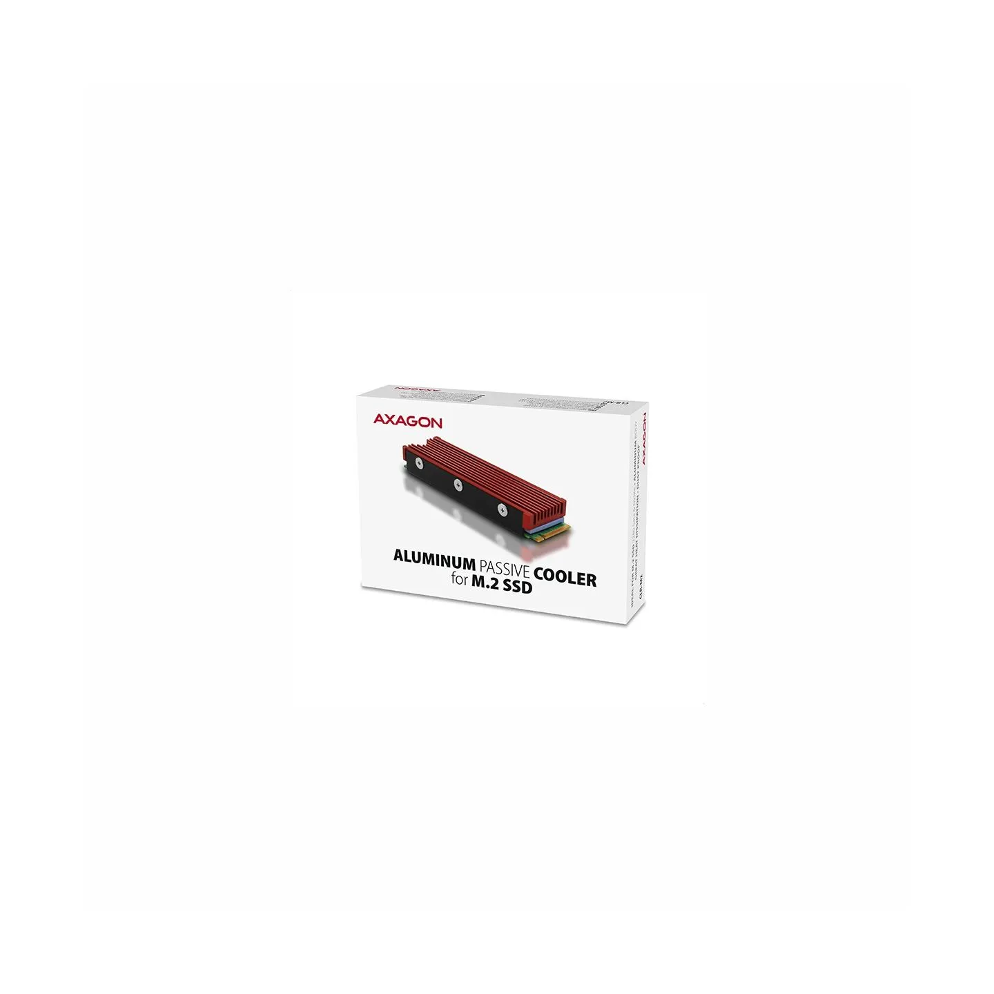 Axagon CLR-M2 passive - M.2 SSD, 80mm SSD, ALU body, silicone thermal pads