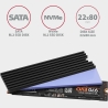 Axagon CLR-M2L3 passive - M.2 SSD, 80mm SSD, ALU body, silicone thermal pads, height 3mm
