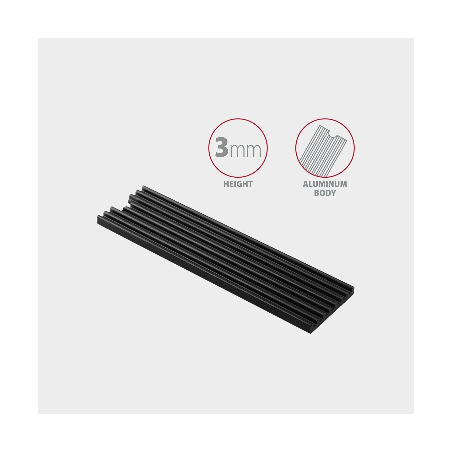 Axagon CLR-M2L3 passive - M.2 SSD, 80mm SSD, ALU body, silicone thermal pads, height 3mm