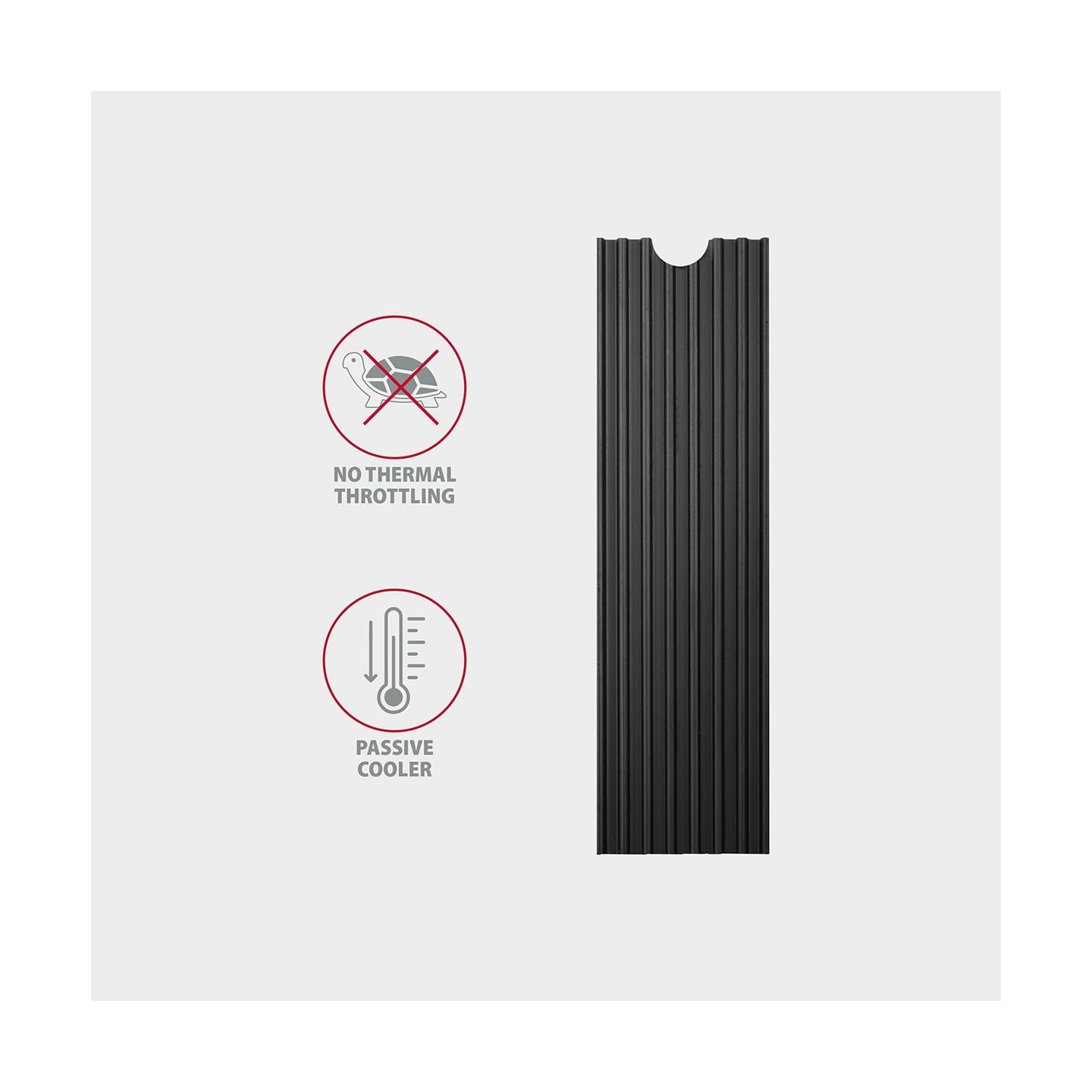 Axagon CLR-M2L3 passive - M.2 SSD, 80mm SSD, ALU body, silicone thermal pads, height 3mm