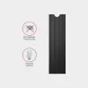 Axagon CLR-M2L3 passive - M.2 SSD, 80mm SSD, ALU body, silicone thermal pads, height 3mm