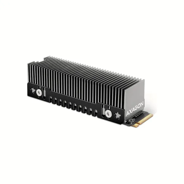 Axagon CLR-M2XT passive - M.2 SSD, 80mm SSD, ALU body, silicone thermal pads, height 20mm