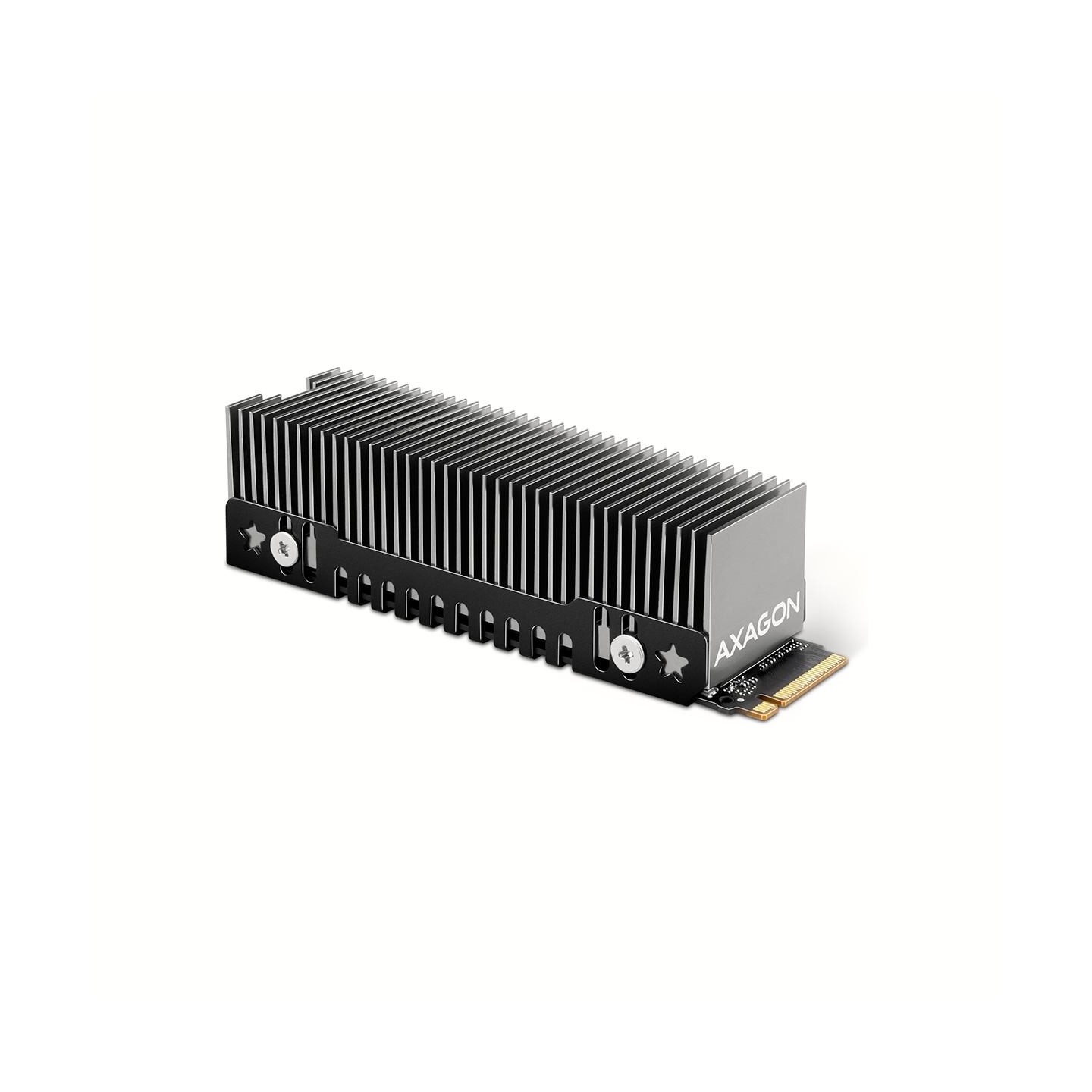 Axagon CLR-M2XT passive - M.2 SSD, 80mm SSD, ALU body, silicone thermal pads, height 20mm