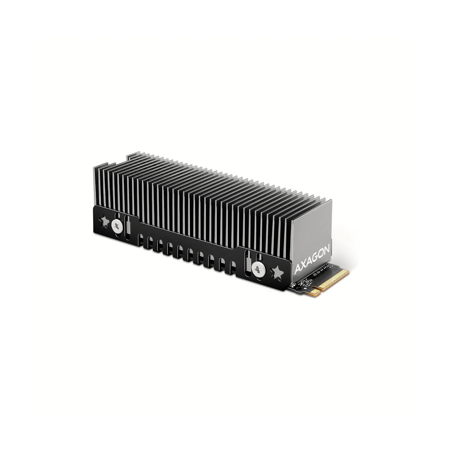 Axagon CLR-M2XT passive - M.2 SSD, 80mm SSD, ALU body, silicone thermal pads, height 20mm