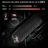 Axagon CLR-M2XT passive - M.2 SSD, 80mm SSD, ALU body, silicone thermal pads, height 20mm