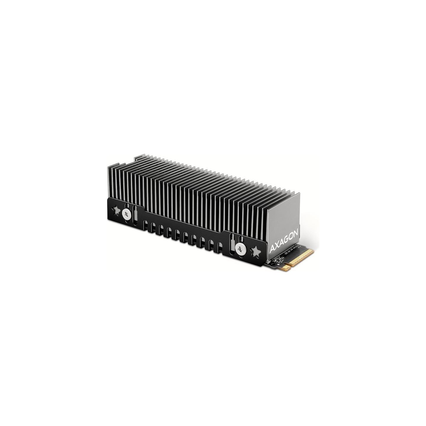 Axagon CLR-M2XT passive - M.2 SSD, 80mm SSD, ALU body, silicone thermal pads, height 20mm