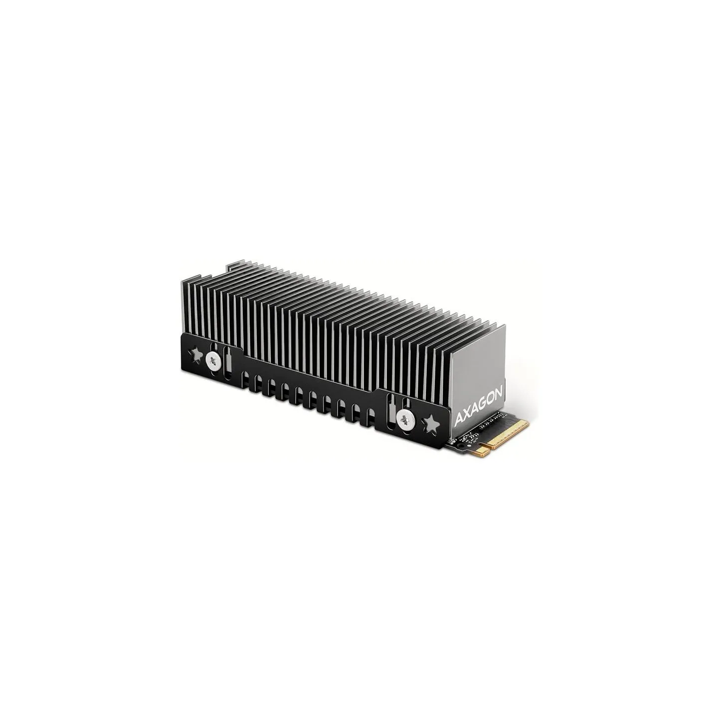 Axagon CLR-M2XT passive - M.2 SSD, 80mm SSD, ALU body, silicone thermal pads, height 20mm