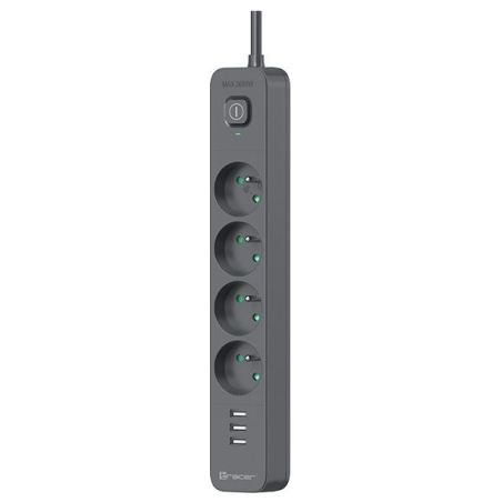 Tracer 47685 Power Line+ 5m (4 sockets +3x USB A)