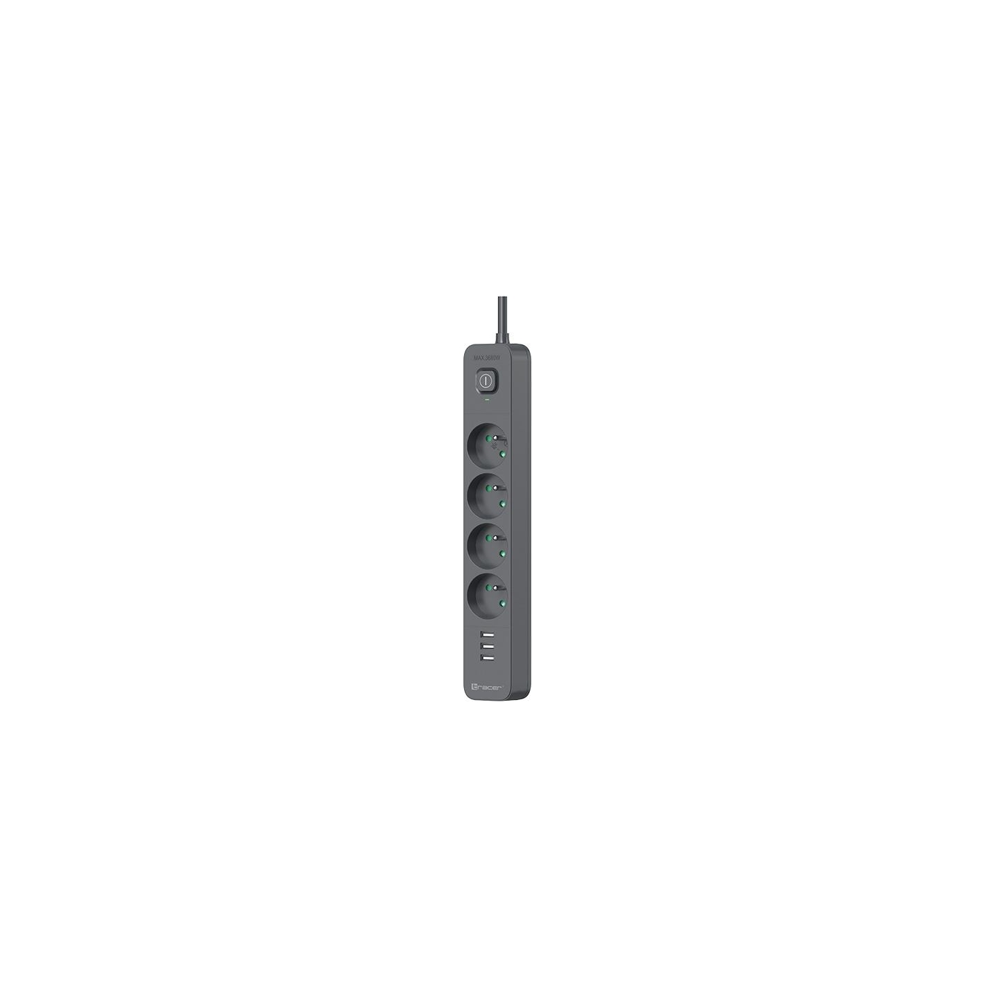 Tracer 47685 Power Line+ 5m (4 sockets +3x USB A)