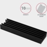 Axagon CLR-M2L10 passive - M.2 SSD, 80mm SSD, ALU body, silicone thermal pads, height 10mm