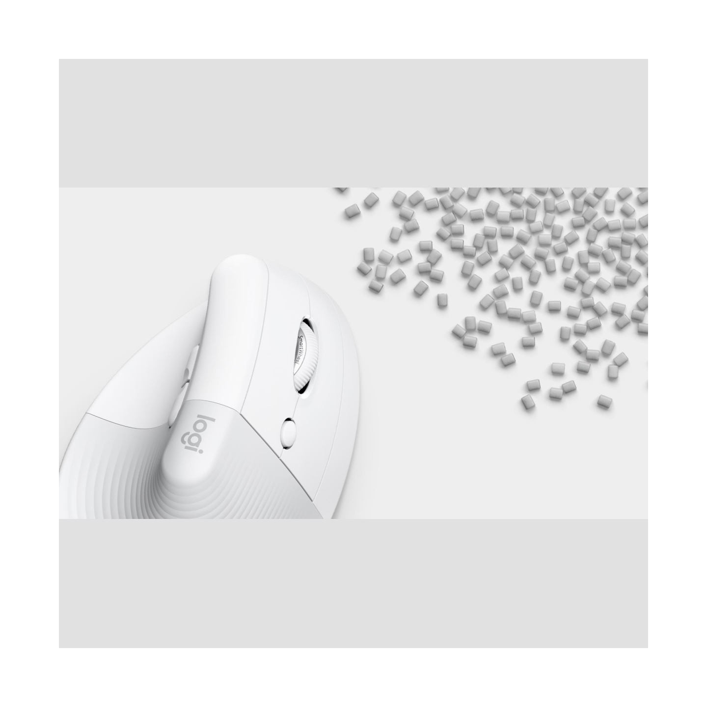 Logitech Lift Bluetooth Vertical Ergonomic Mouse - OFF-WHITE/PALE GREY