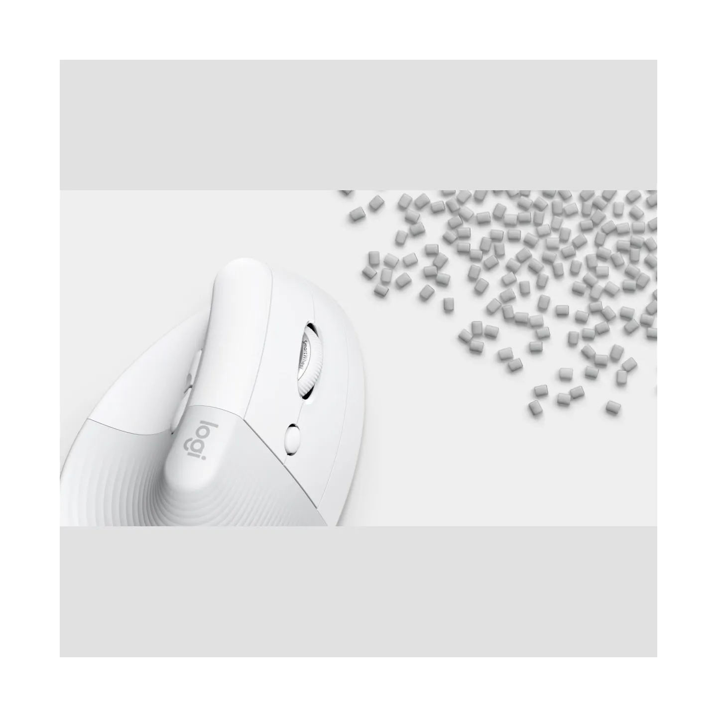 Logitech Lift Bluetooth Vertical Ergonomic Mouse - OFF-WHITE/PALE GREY