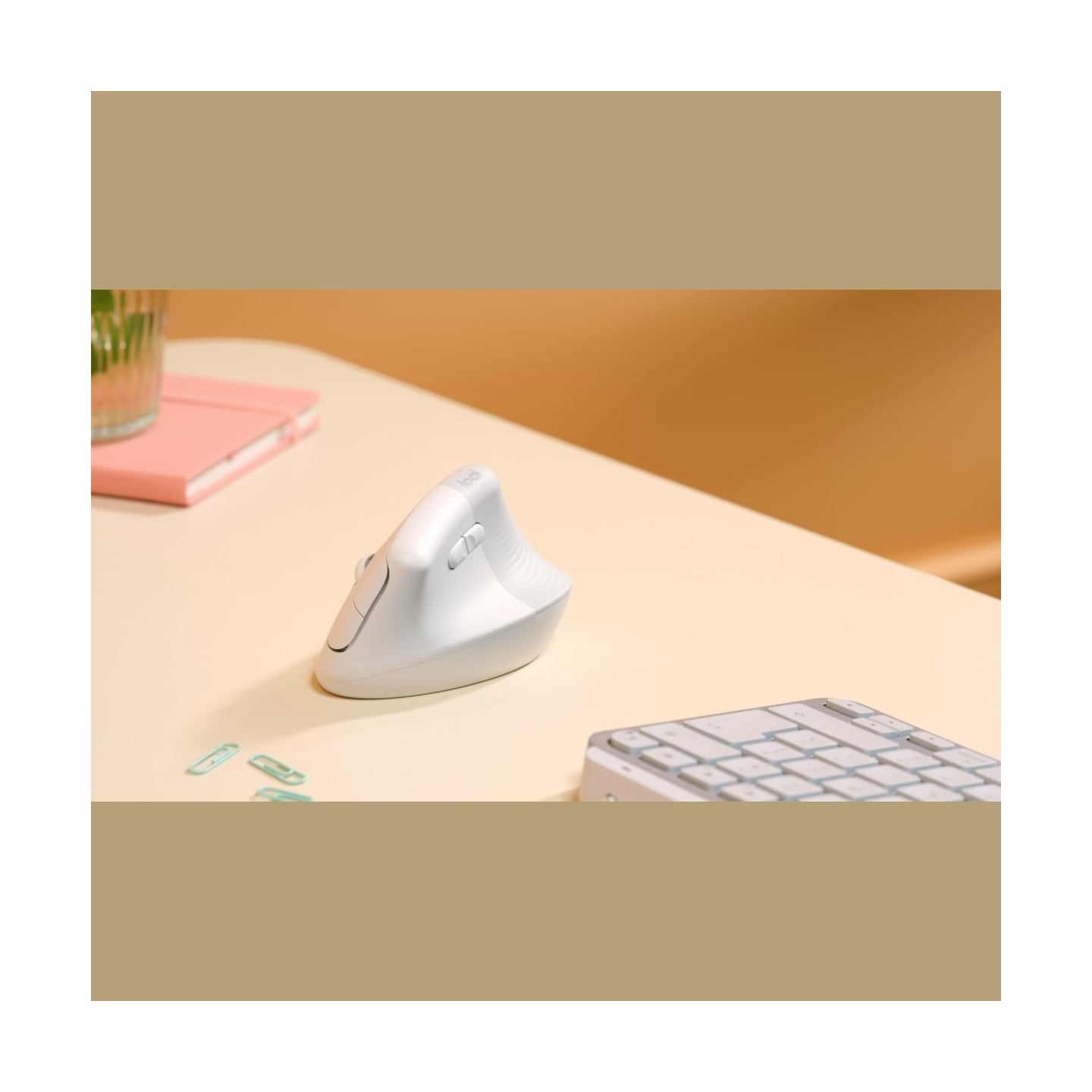 Logitech Lift Bluetooth Vertical Ergonomic Mouse - OFF-WHITE/PALE GREY