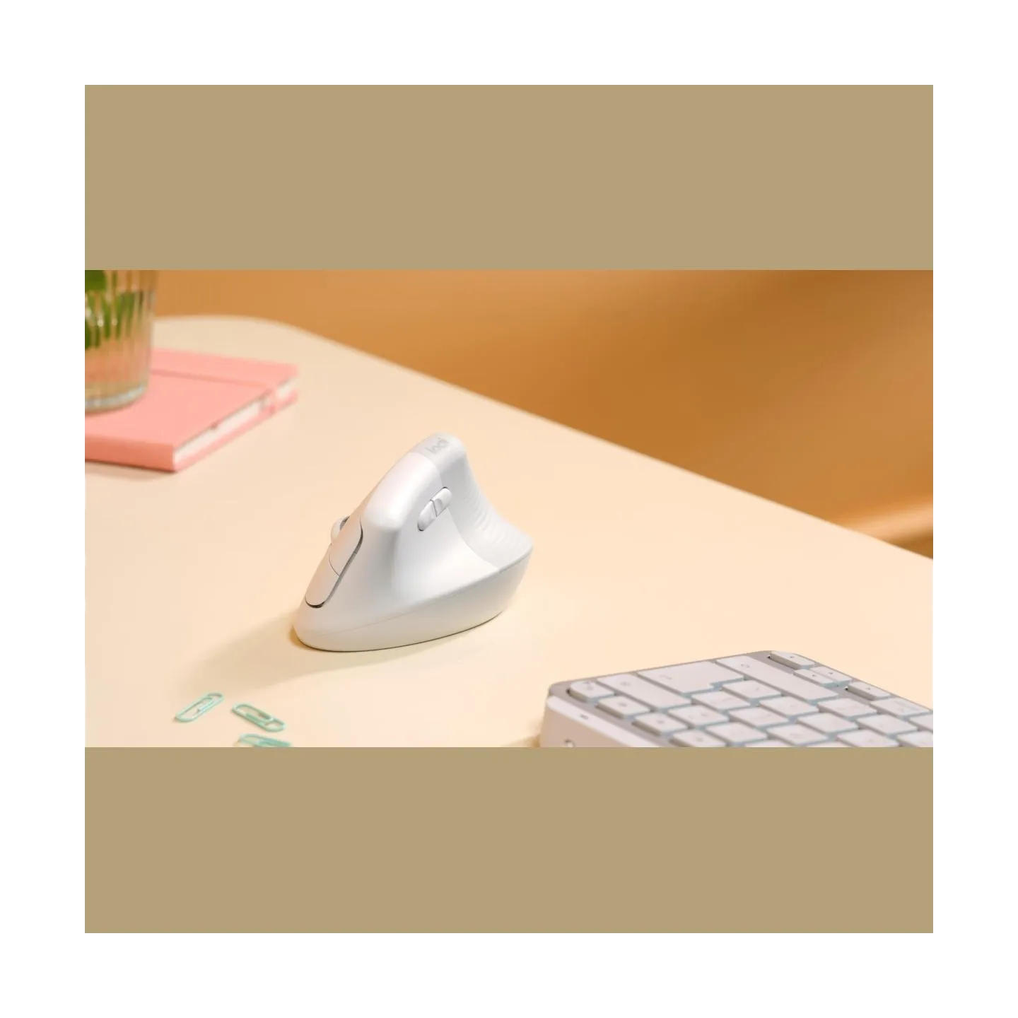 Logitech Lift Bluetooth Vertical Ergonomic Mouse - OFF-WHITE/PALE GREY