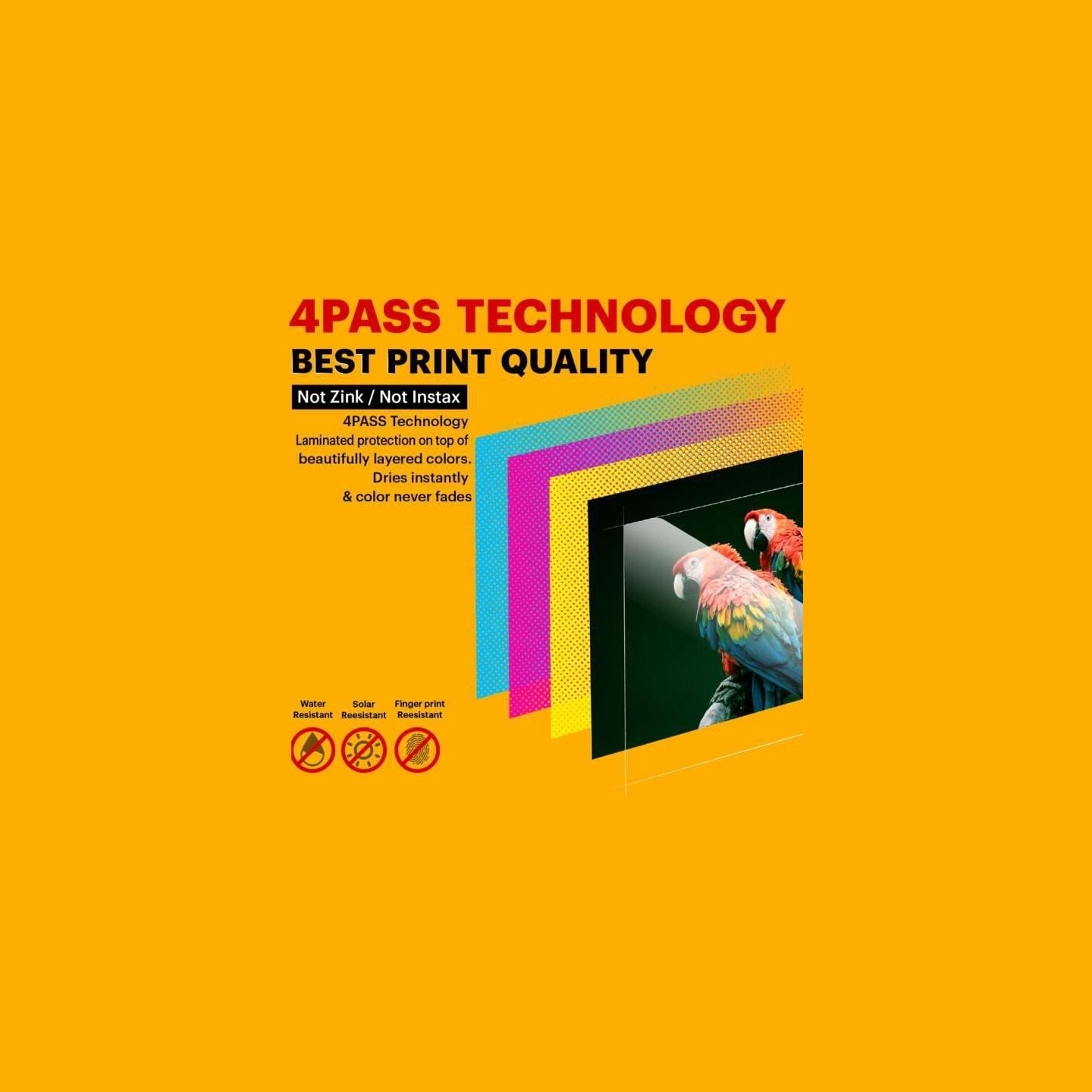 Kodak PD460 Printer Dock Bluetoot Yellow and 10 paper