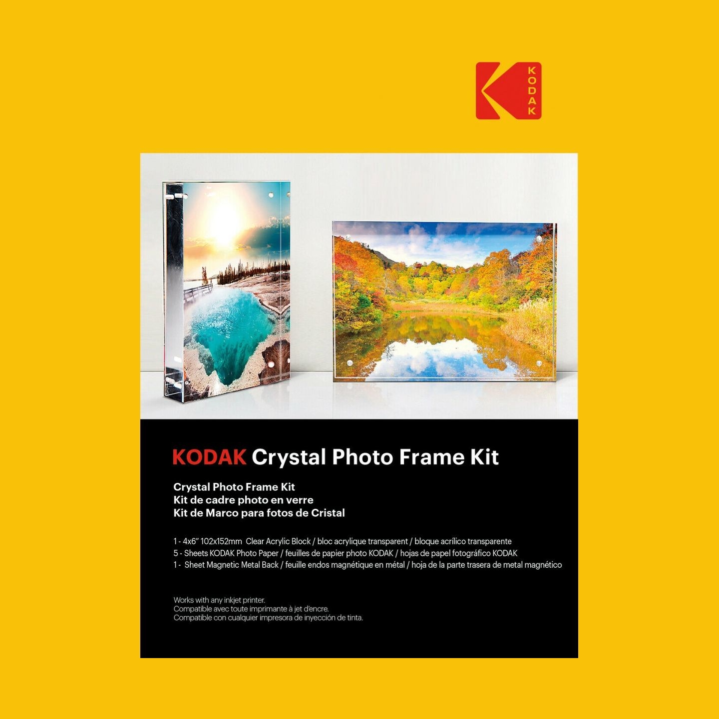 Kodak Crystal Photo Frame Kit 5 Sheets