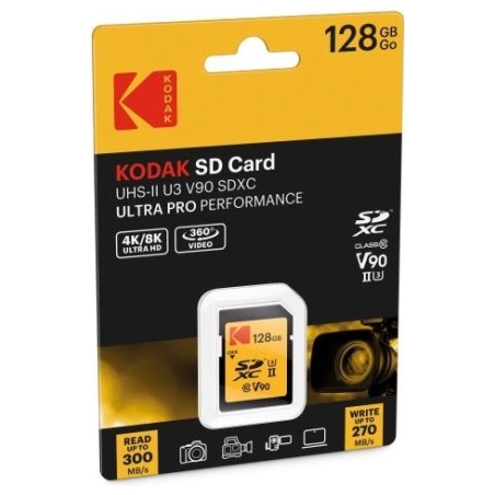 Kodak SDXC 128GB UHS-II U3 V90 Ultra Pro