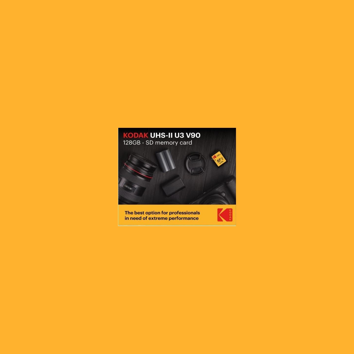 Kodak SDXC 128GB UHS-II U3 V90 Ultra Pro