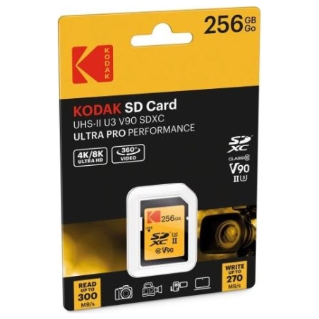 Kodak SDXC 256GB UHS-II U3 V90 Ultra Pro