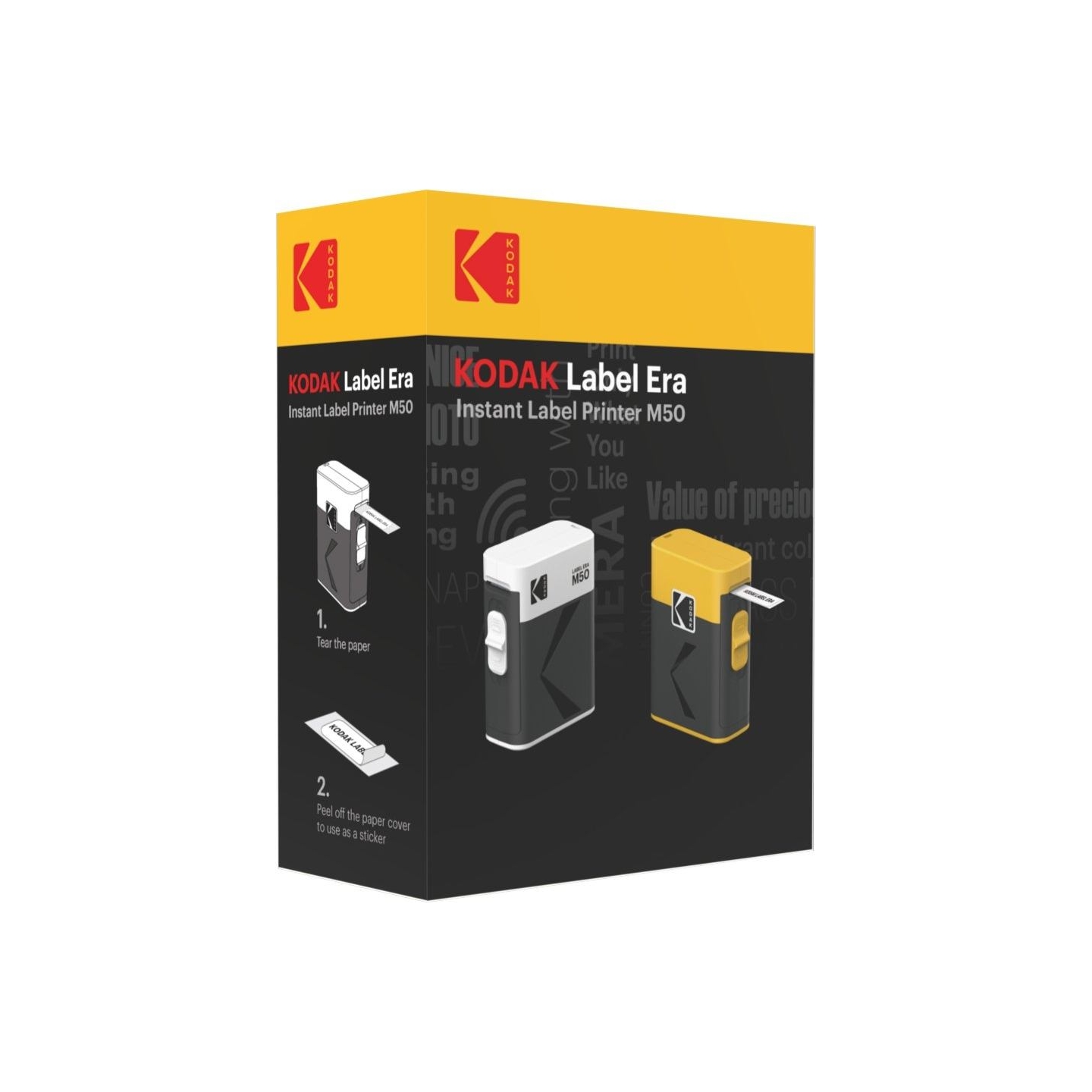 Kodak M50 Label Era Instant Label Printer Cartridge Bundle ( + 13 Rolls) Yellow