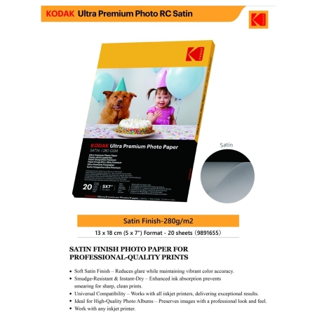 Kodak Ultra Premium Photo Paper 280g Satin 13 x 18 cm 20 Sheets