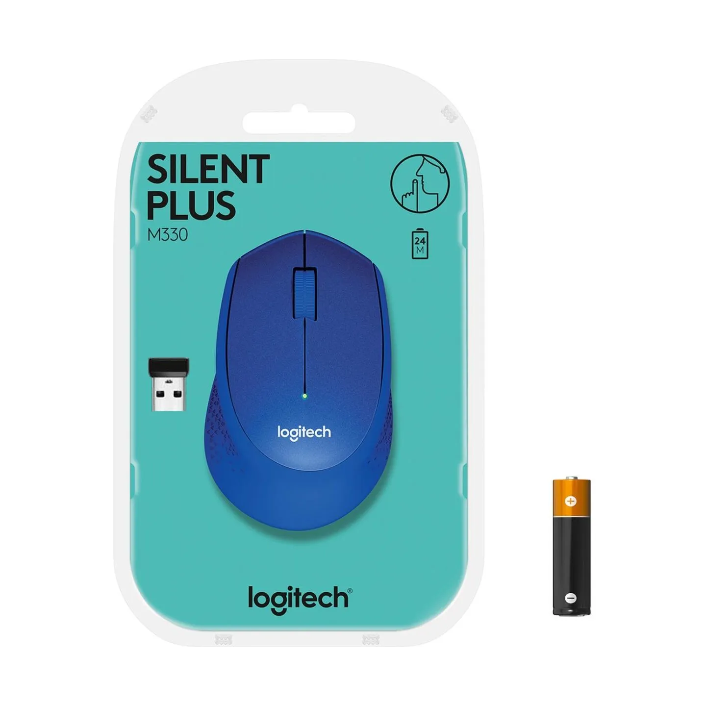 Logitech M330 Wireless Mouse - SILENT PLUS - BLUE