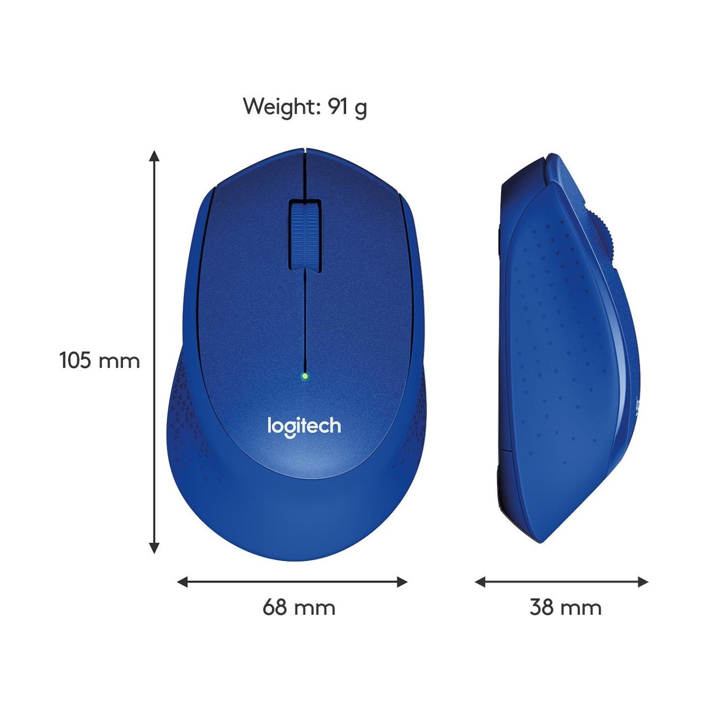 Logitech M330 Wireless Mouse - SILENT PLUS - BLUE