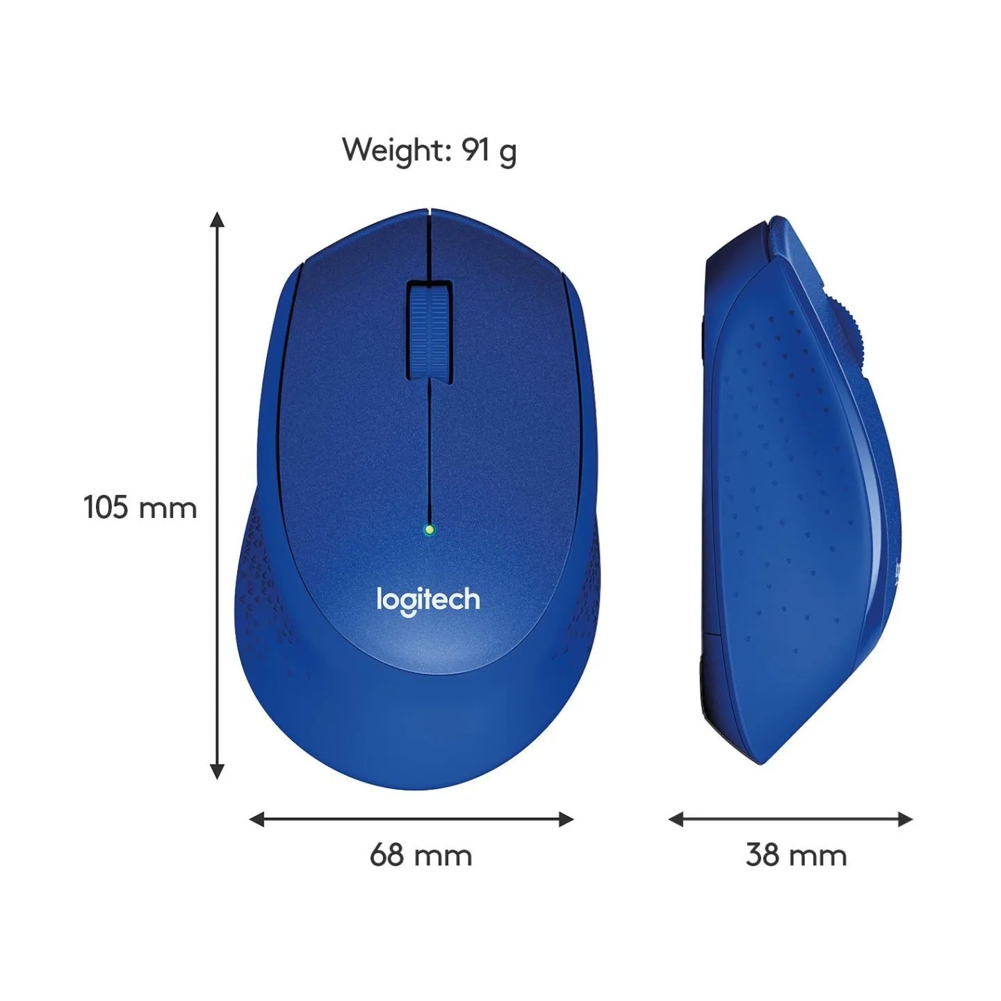 Logitech M330 Wireless Mouse - SILENT PLUS - BLUE