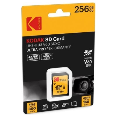 Kodak SDXC 256GB UHS-II U3 V60 Ultra Pro