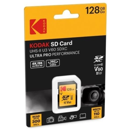 Kodak SDXC 128GB UHS-II U3 V60 Ultra Pro