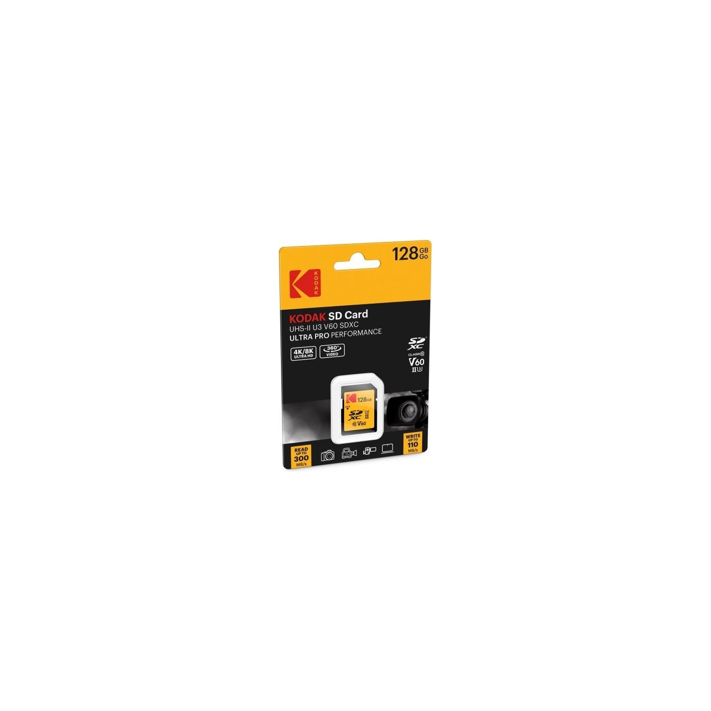 Kodak SDXC 128GB UHS-II U3 V60 Ultra Pro