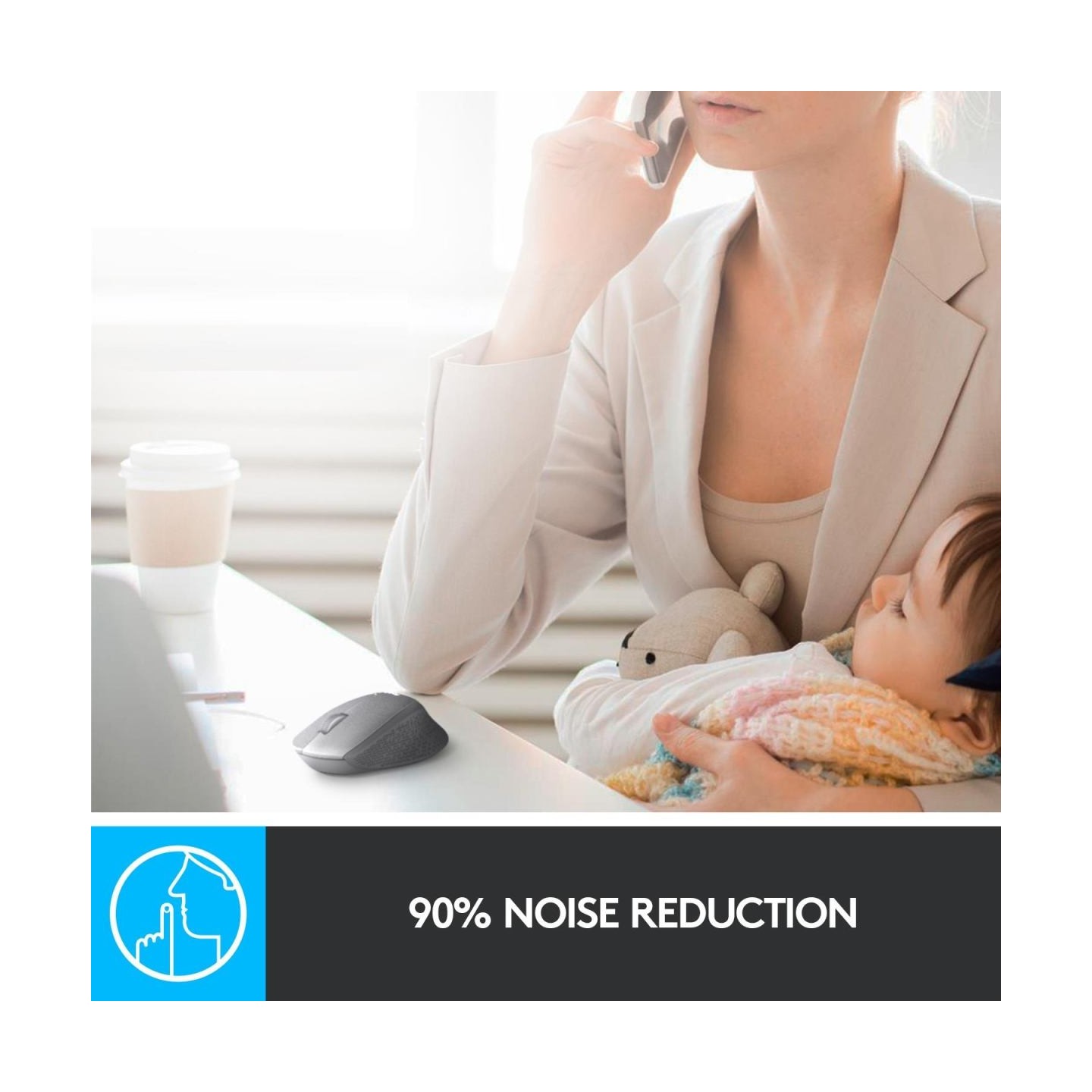 Logitech M330 Wireless Mouse - SILENT PLUS - BLUE