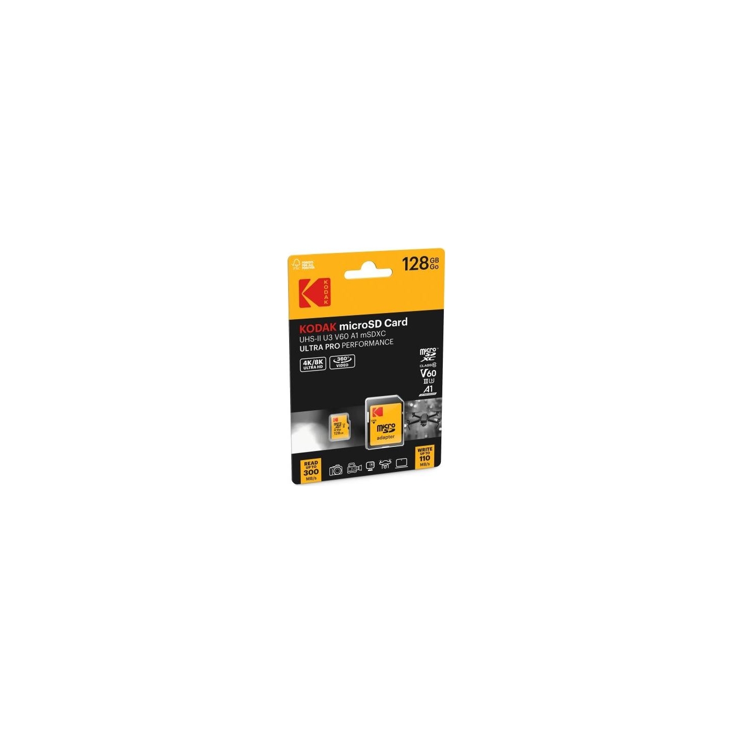 Kodak MicroSDXC 128GB UHS-II U3 A1 V60 Ultra Pro