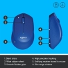 Logitech M330 Wireless Mouse - SILENT PLUS - BLUE