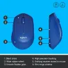 Logitech M330 Wireless Mouse - SILENT PLUS - BLUE