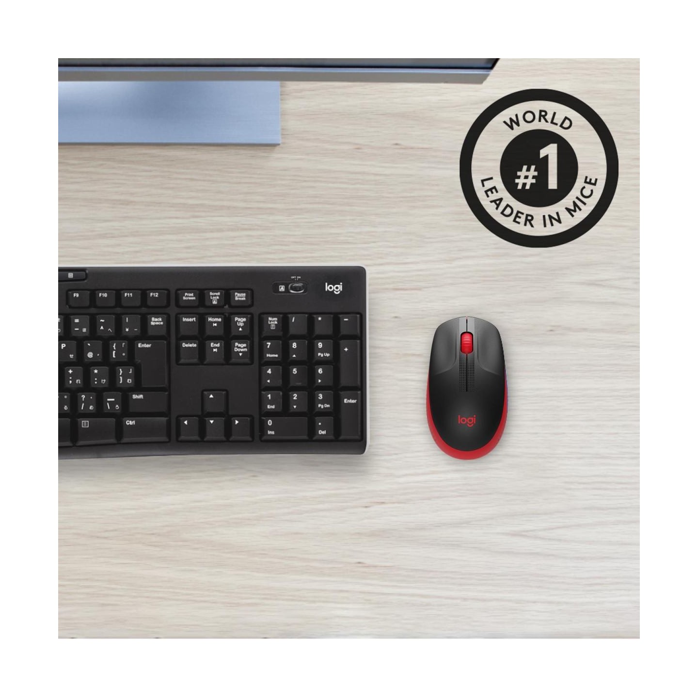 Logitech M190 Wireless Mouse - RED